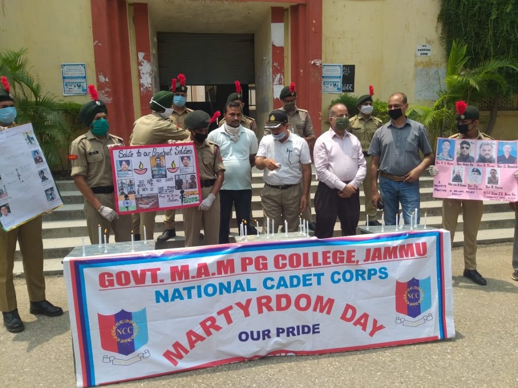 Govt PG MAM college pays tribute to Galwan valley matryrs