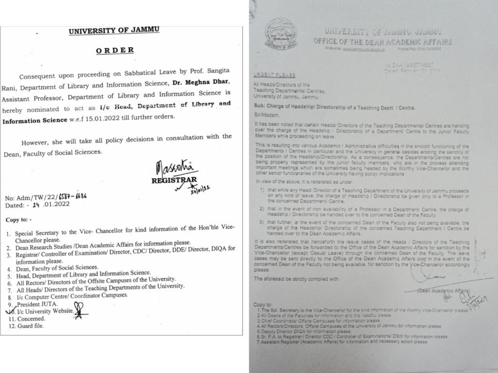 Jammu University: Rules ripped for Headship to a teacher flagged RED for ‘Ghost Publication’
